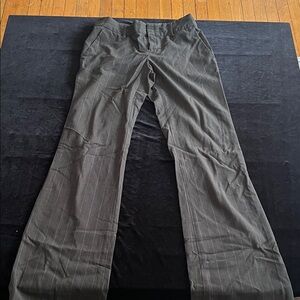 Banana Republic Wide Leg Pinstripe Pants - Charcoal